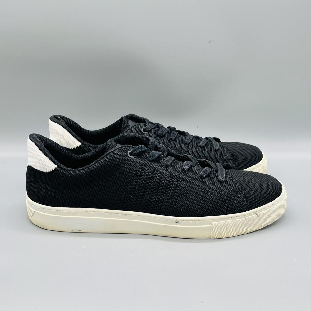 GREATS Shoes Mens 10.5 Black Knit Brooklyn Low Top Casual Sneakers Lightweight